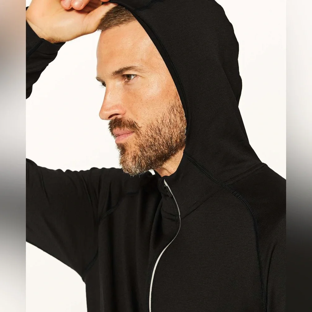 Lululemon Metal Vent Tech Hoodie Black Men’s Medium M3ALSS - Picture 3 of 9